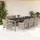 vidaXL Garten-Essgruppe 9-tlg. Grau