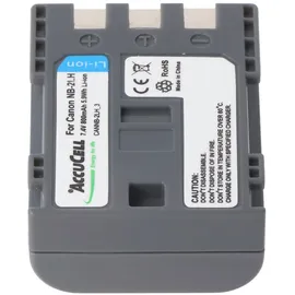 AccuCell Akku passend für Canon NB-2L E160814 Battery Pack NB-2LH, Li-ion, 800mAh