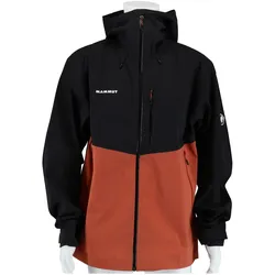 Mammut Wanderjacke Alto Guide Hardshell Hooded (atmungsaktiv, wasserdicht, PFC-frei) ziegelsteinrot/schwarz Herren