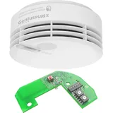 Hekatron Genius Plus X Modell 2020+Basis X Funk-Rauchwarnmelder inkl. 10 Jahres-Batterie, auf Funk