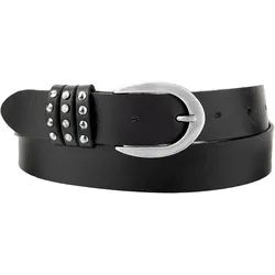 Ledergürtel BERND GÖTZ, Damen, Gr. 105, schwarz, Rindsleder, unifarben, casual, Gürtel, mit Strass-Elementen