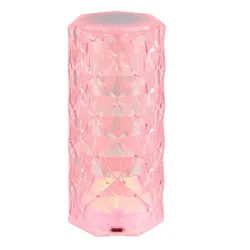 Tischleuchte LED RGB Farbwechsler Touch-Schalter Nachttischlampe Kristall-Design