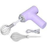 Leapiture Elektrischer Schneebesen, kabelloser Handmixer, tragbarer Handmixer, wiederaufladbarer Mixer für die Küche (Lila)