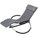 Outsunny Schaukelstuhl 2 In 1 Texteline 145 x 74 x 86 cm Schwarz