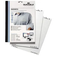 Durable Selbstklebe-Namensschild BADGEFIX, Acetatseide, weiß, 60 x 30 mm,