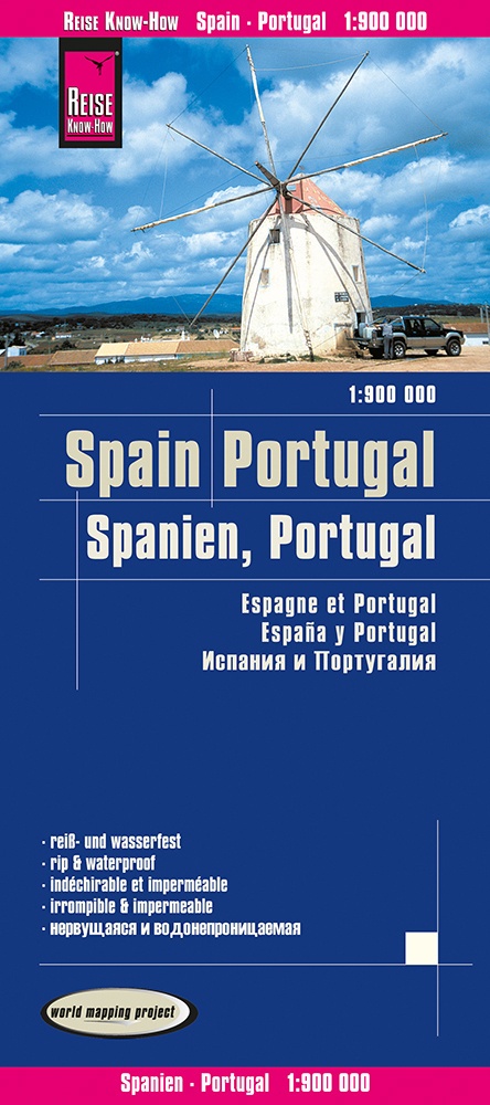 Reise Know-How Landkarte Spanien  Portugal / Spain  Portugal (1:900.000)  Karte (im Sinne von Landkarte)