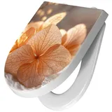 Primedeco WC-Sitz mit Absenkautomatik Motiv Blumenarrangement (1-St), Absenkautomatik, Soft-Close orange