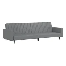 vidaXL Schlafsofa 2-Sitzer Grau Kunstleder