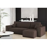 Fun Möbel Ecksofa Schlafsofa Sofa MARIS Stoff Poso Braun