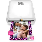 Kodak Step Sofort-Smartphone-Fotodrucker - Tragbarer Mini-Farb-Mobilfotodrucker - Zink 2x3” Klebefotos - Bluetooth-kompatibel mit iOS- & Android-Geräten - Spaßige Bearbeitungs-App - Weiß