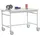Manuflex BB4065.7035 Beistelltisch BASIS mobil mit Multiplex-Platte in Lichtgrau RAL 7035, BxTxH: 1500 x 800 x 850 mm