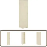 Vidaxl - Kunststoffschrank 40x43x164 cm Holzdesign Angora-Weiß - Aufbewahrungsbox - Garderobenfach - Schuhregal - Wohnzimmermöbel - Küchenorganisation