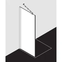 Kermi Pasa XP Seitenwand PXTWD090201UK 90x200cm, silber mattglanz, ESG Opaco, auf Duschwanne