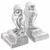 vidaXL Buchstütze Aluminium 12x9x19 cm Silber 2 St.