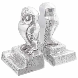 vidaXL Buchstütze Aluminium 12x9x19 cm Silber 2 St.