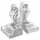 vidaXL Buchstütze Aluminium 12x9x19 cm Silber 2 St.