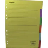 SOENNECKEN Register 1527 DIN A4 blanko volle Höhe 5tlg. PP farbig