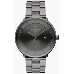 NORDGREEN - PHILOSOPHER - mattes Edelstahl zifferblatt - 3 link steel / 36 MM