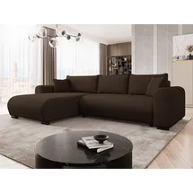 Mirjan24 Ecksofa Merkos Cord, mit Schlaffunktion und Bettkasten, Wohnlandschaft, Bettfunktion L-Form Sofa, Ottomane universell Poso 06)