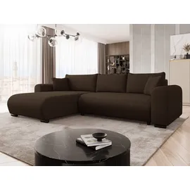 Mirjan24 Ecksofa Merkos Cord, mit Schlaffunktion und Bettkasten, Wohnlandschaft, Bettfunktion L-Form Sofa, Ottomane universell Poso 06)