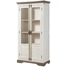 Massivmoebel24 Vitrine TOULOUSE 97 x 45 x 190 cm Weiß