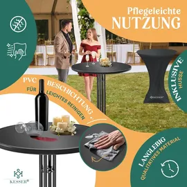 Kesser Stehtisch Ø 70 cm schwarz rund klappbar