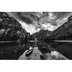 Fototapete PAPERMOON "Photo-Art MARCO TAGLIARINO, BRAIES 'GRAUSTUFEN'", bunt, B:3,50m L:2,60m, Vlies, Tapeten