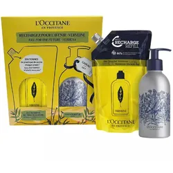 L'Occitane Verbene Duschgel Nachfüll Duo = Forever Bottle 250 ml + Forever Pump 250 ml - 2 Artikel im Set