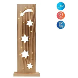 Näve LED-Holz-Dekoleuchte STERNE