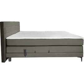 Alina Boxspringbett »Powell« inkl. Motor, Matratze und Topper, in unterschiedlichen Ausführungen braun