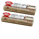 Parchment Baking Paper, High Temperature Resistant, Waterproof And Greaseproof Baking Paper, Non-stick-Greaseproof, for Air Fryer, Oven, Bakeware, Steaming, Cooking Bread, Cookies (Brown-2Pcs)