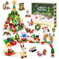 LuxusKollektion Adventskalender 2024 Weihnachts-Countdown Bausteine Set 618 Stück Kinder