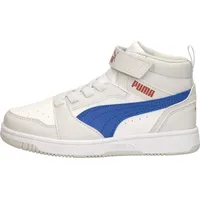Puma Rebound V6 Mid AC+ Kids White/Vivid Blue/Feather Gray 29