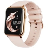 Smartwatch, Smartwatch Damen Herren, 1.69" HD Fitness Tracker Uhren für Android IOS, IP67 Wasserdicht Pulsmesser Schrittzähler Aktivitätstracker... - Gold