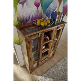 Massivmoebel24 Highboard 115 x 150 x 40 cm Mehrfarbig