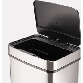 Ribelli Sensor Mülleimer 72 L, 4 Fächer, silber - Silber