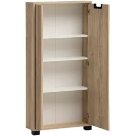 Schildmeyer Emmik Midischrank 59,8 x 124 x 19,5 cm Weiß/Eiche Dekor