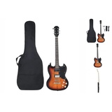 vidaXL E-Gitarre für Anfänger mit Tasche Braun und Schwarz 4/4 39"