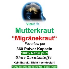 VitalLife Mutterkraut Kapseln 360 St.