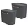 Rotho Aufbewahrungsbox Maloja 40 x 23,5 x 34 cm 2-tlg. schwarz
