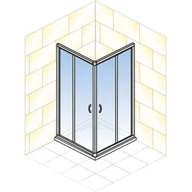 Schulte Sunny Eckeinstieg 80 x 80 cm chromoptik/Klarglas hell EP3955144150