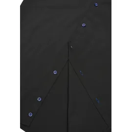 RUSTY NEAL Langarmhemd RUSTY NEAL, Herren, Gr. 6XL, EURO-Größen, schwarz (schwarz, blau), 60% Baumwolle, 37% Polyester, 3% Elasthan, unifarben, Hemden, mit Krawatte