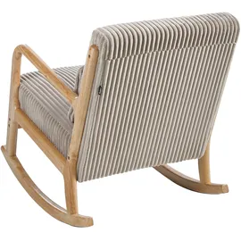 Beliani Schaukelsessel SORSELE Cord 65 x 79 x 81 cm Beige