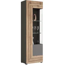 xonox.home Vitrine Freno 60 x 194 x 37 cm Grau