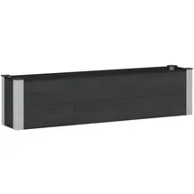 vidaXL Hochbeet 150 x 30 x 36 cm Schwarz
