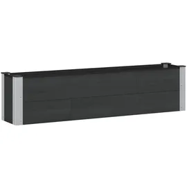 vidaXL Hochbeet 150 x 30 x 36 cm Schwarz
