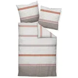 Janine Bettwäsche Janine J.D. Mako-Satin Bettwäsche 240x220 Streifen mauve puderrouge, Mako-Satin, 3 teilig rosa