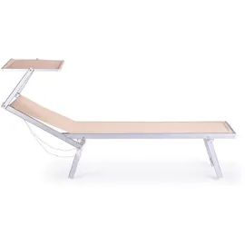 Rebecca Mobili Sonnenliege 186 x 61 x 38 cm Beige
