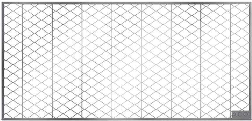ACO Lichtschachtrost Streckmetall Breite 1000 mm, 450 mm