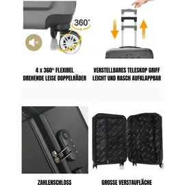 Cheffinger ABS-04 Koffer-Set 3-tlg. rot